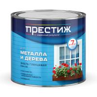 Эмаль ПФ-115 для металла и дерева Престиж, алкидная, глянцевая, 1,9 кг, белая