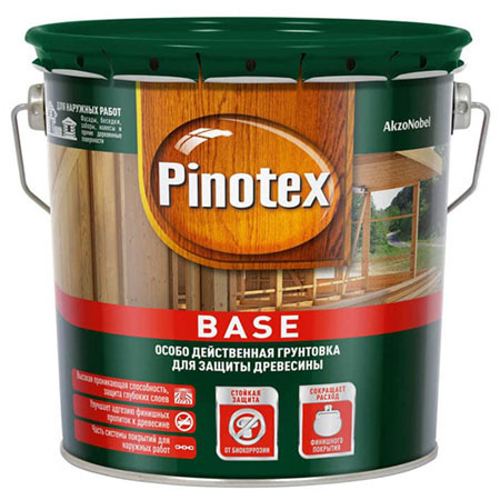 PINOTEX BASE грунт антисептик для защиты древесины от плесени и синевы для наружных работ (2,7л) PINOTEX BASE грунт антисептик для защиты древесины от плесени и синевы для наружных работ (2,7л)