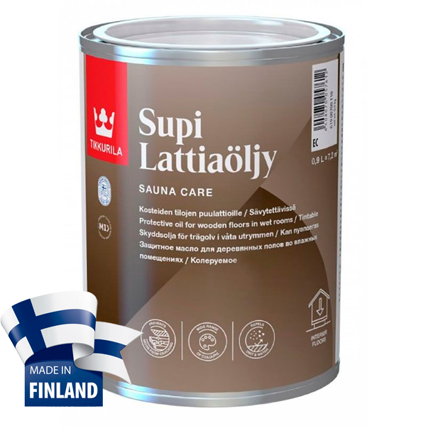 Масляной состав TIKKURILA SUPI LATTIAOLJY EC FLOOR OIL 0,9L Финляндия