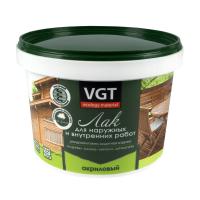 Лак акриловый для наружных и внутренних работ VGT, матовый, 2,2 кг