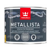 Краска для металла по ржавчине 3в1 молотковая Metallista TIKKURILA 0,4 л серебристая