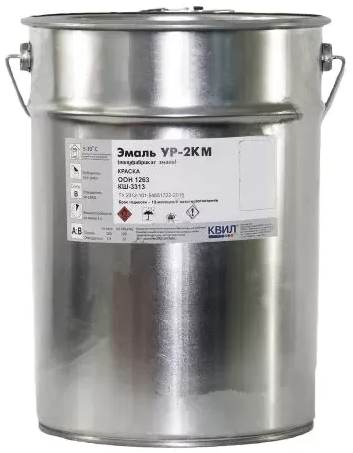 ЭМАЛЬ ПОЛИУРЕТАНОВАЯ ДВУХКОМПОНЕНТНАЯ УР-2К М (компонент 1) 20л, 16кг, цвет зелено-защитный