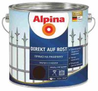 ALPINA DIREKT AUF ROST эмаль гладкая по ржавчине 9005, черный, schwarz (2,5л)