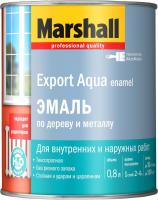 ЭМАЛЬ АКРИЛОВАЯ MARSHALL EXPORT AQUA ENAMEL на водной основе, универсальная, глянцевая, белая 0,8л.