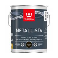 Краска для металла по ржавчине 3в1 молотковая Metallista TIKKURILA 2,5 л черная