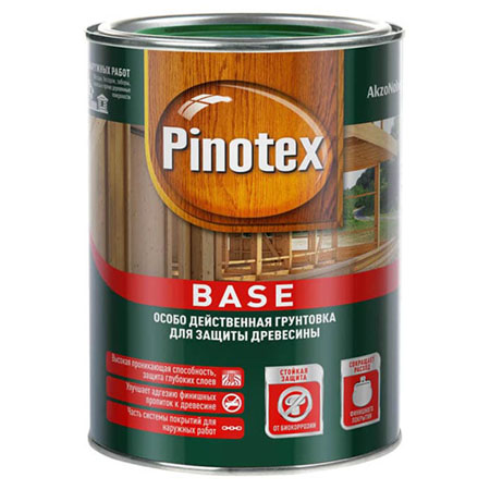 PINOTEX BASE грунт антисептик для защиты древесины от плесени и синевы для наружных работ (1л) PINOTEX BASE грунт антисептик для защиты древесины от плесени и синевы для наружных работ (1л)