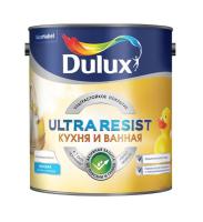 DULUX ULTRA RESIST КУХНЯ И ВАННАЯ краска с защитой от плесени и грибка, матовая, база BW (2,5л)