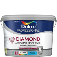 DULUX DIAMOND АЛМАЗНАЯ ПРОЧНОСТЬ краска для стен и потолков, износост., матовая, база BW (9л)