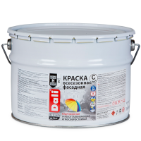 Краска фасадная всесезонная Dali, акриловая, глубокоматовая, база C, бесцветная, 9 л
