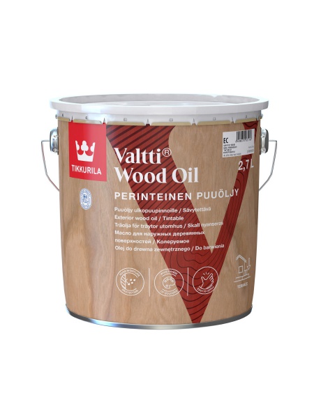 Масло для дерева TIKKURILA VALTTI WOOD OIL PUUOLJY 2,7L Финляндия