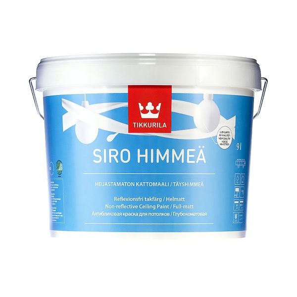 Краска акрилатная Siro Himmea (Сиро Химеа Сиро Мат) TIKKURILA 9л белый (база А)