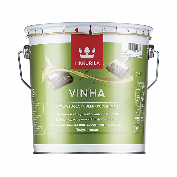 Декоративный антисептик для фасадов Vinha (Винха) TIKKURILA 2,7л бесцветный (база C)