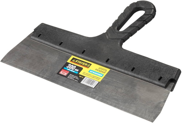 Шпатель 300мм STAYER "PROFESSIONAL"фасадный нержавеющий, с пластмассовойручкой
