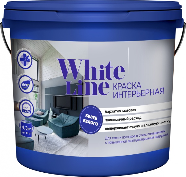 КРАСКА White Line ИНТЕРЬЕРНАЯ Base А (9л./ 14,4 кг)