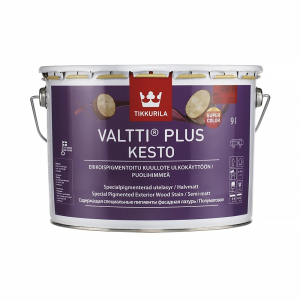 Фасадная лазурь Valtti Plus Kesto Opp (Валтти Плюс Кесто Опп) TIKKURILA 9л