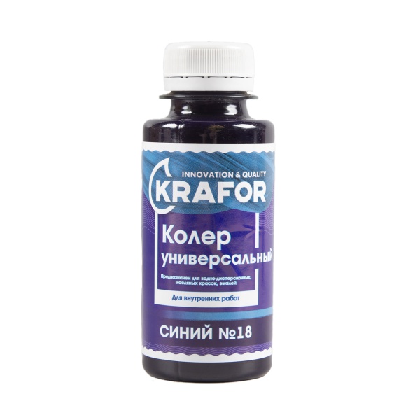 КОЛЕР УНИВЕРСАЛЬНЫЙ  No18  СИНИЙ 100 МЛ "KRAFOR"