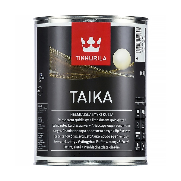 Лазурь KL Taika Helmiäislasyyri (Тайка) TIKKURILA 0,9 л золотистый