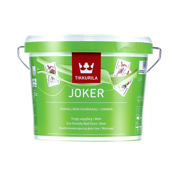 Краска интерьерная моющаяся Joker (Джокер) TIKKURILA 2,7л белый (база А)
