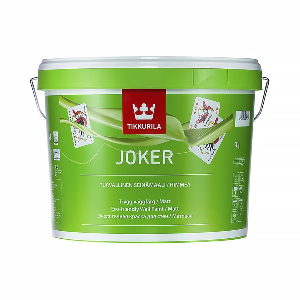 Краска интерьерная моющаяся Joker (Джокер) TIKKURILA 9л бесцветный (база С)