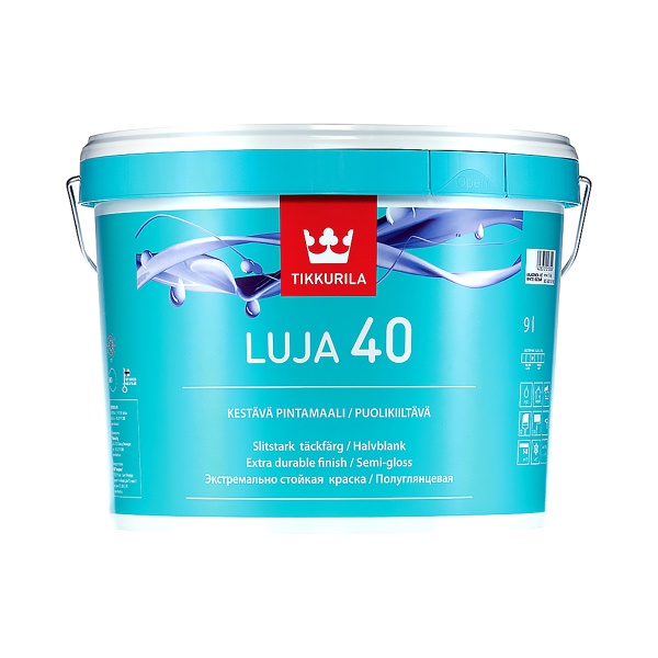 Краска акрилатная Luja 40 (Луя 40) TIKKURILA 9л бесцветный (база С)