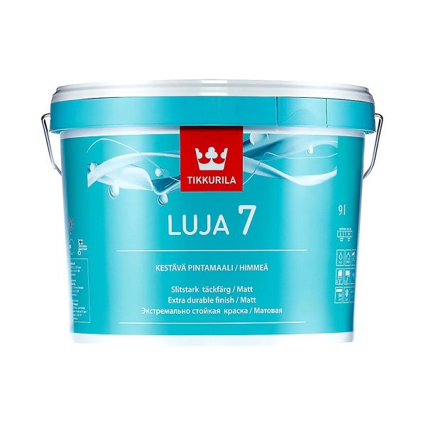 Краска акрилатная Luja 7 (Луя 7) TIKKURILA 9л белый (база А)