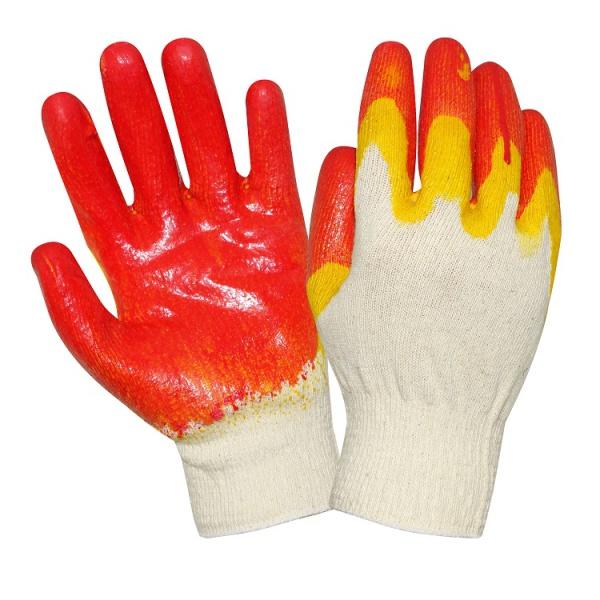 Перчатки трикотажные с 2-м латексным обливом 