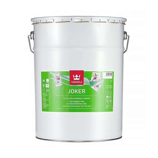 Краска интерьерная моющаяся Joker (Джокер) TIKKURILA 18л белый (база А)