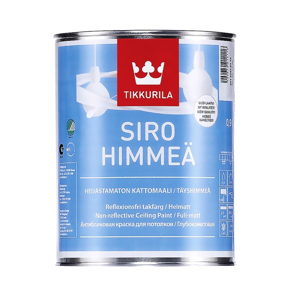 Краска акрилатная Siro Himmea (Сиро Химеа Сиро Мат) TIKKURILA 0,9л белый (база А)