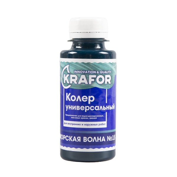 Колер универсальный Krafor №15, морская волна, 100 мл