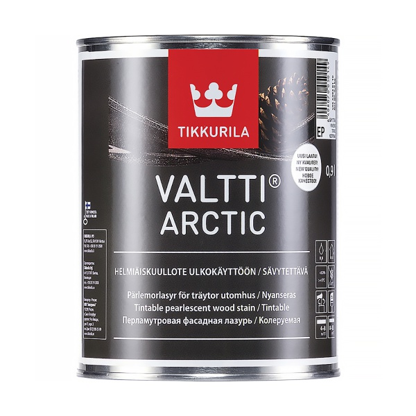 Фасадная лазурь Valtti Arctic (Валтти Арктик) TIKKURILA 0,9л перламутровая бесцветная