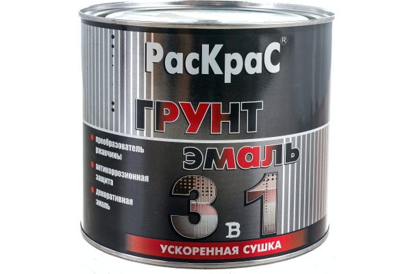 ГРУНТ-ЭМАЛЬ КВИЛ РАСКРАС Красная 1,9 кг.