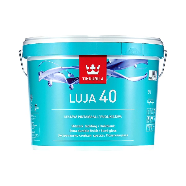 Краска акрилатная Luja 40 (Луя 40) TIKKURILA 9л белый (база А)