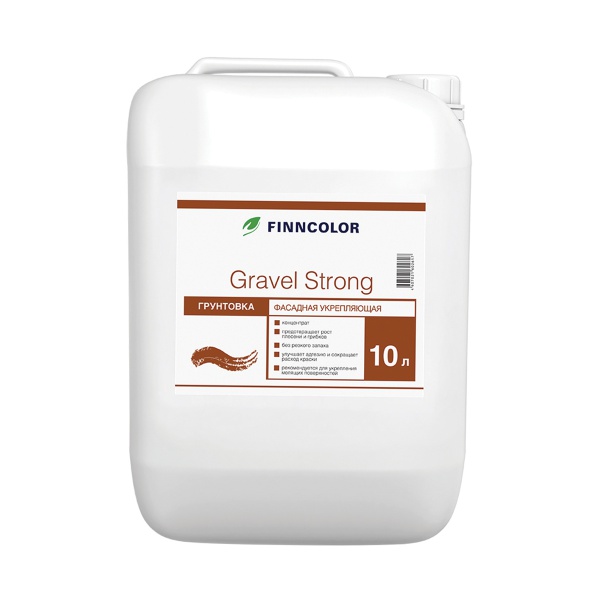 Грунтовка-концентрат фасадная укрепляющая Gravel strong FINNCOLOR 10 л