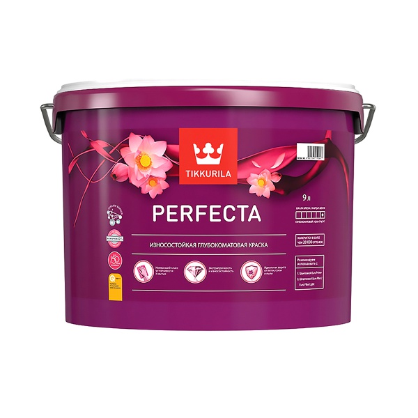 Краска интерьерная Perfecta (Перфекта) TIKKURILA 9л бесцветный (база С)