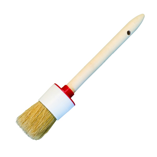 Кисть круглая Krafor №18 (60 мм) натуральная щетина, деревянная ручка