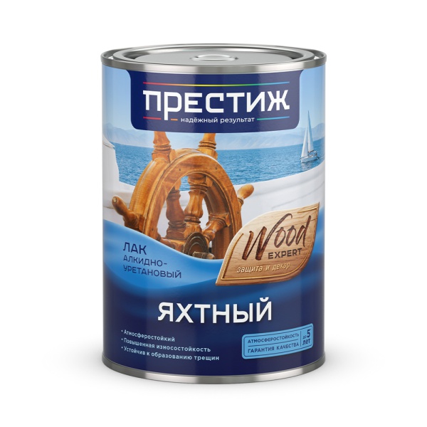 Лак яхтный Престиж, алкидно-уретановый, глянцевый, 0,9 л