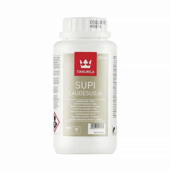 Масло парафиновое для саун Supi Laudesuoja (Супи Лаудесуоя) TIKKURILA 0,25 л бесцветный