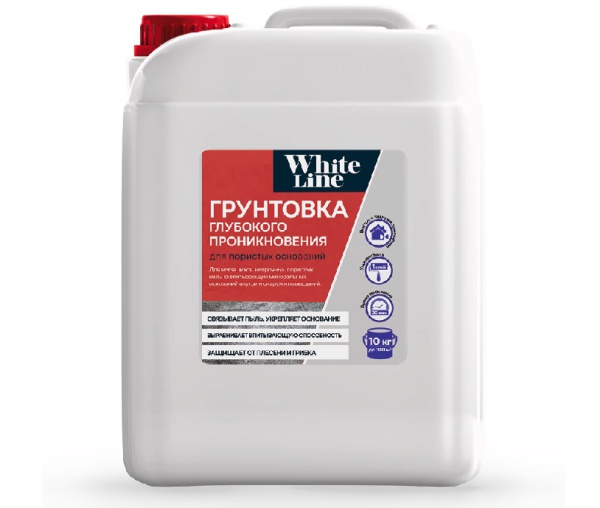 ГРУНТОВКА White Line ВД ГЛУБОКОГО ПРОНИКНОВЕНИЯ 10кг.