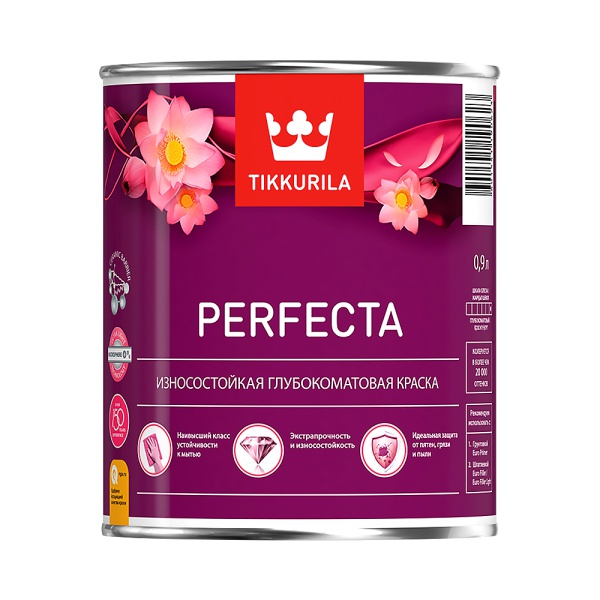 Краска интерьерная Perfecta (Перфекта) TIKKURILA 0,9л белый (база А)