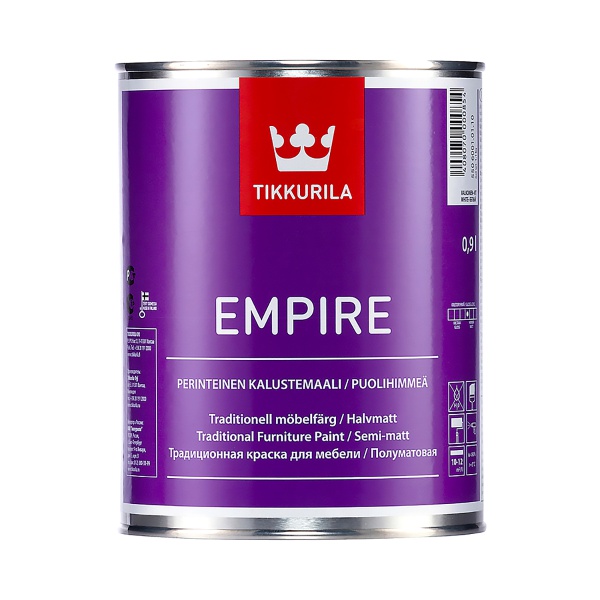 Краска для мебели Empire (Эмпире) TIKKURILA 0,9л белый (база А)