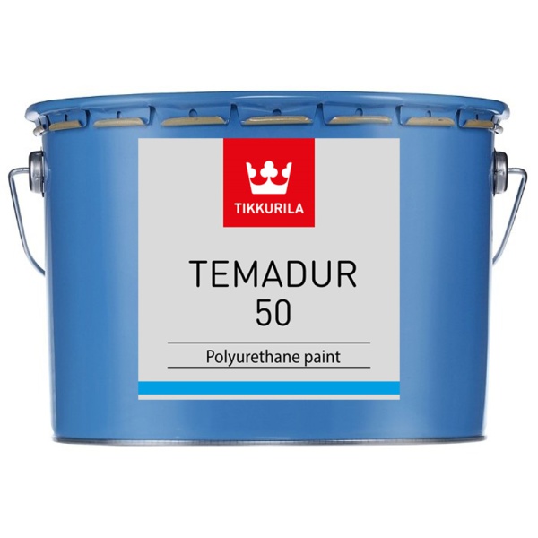 Краска полиуретановая Tikkurila Temadur 50 (Темадур 50) TCL, полуглянцевая, 7,5 л