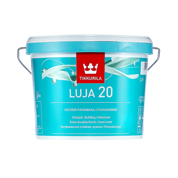 Краска акрилатная Luja 20 (Луя 20) TIKKURILA 2,7л бесцветный (база С)